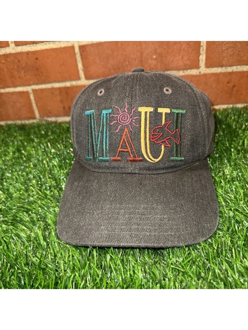 VTG Hawaiian Headwear Maui SnapBack Black Denim Hat